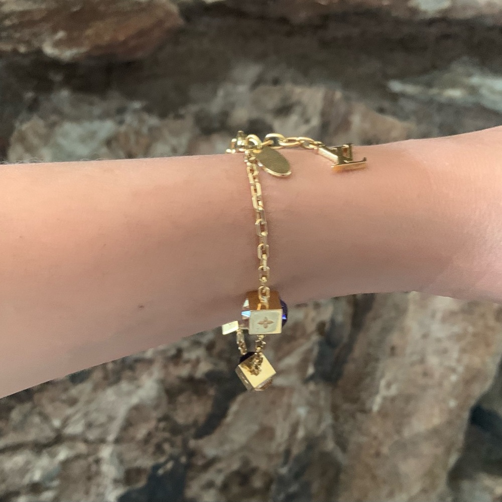 LOUIS VUITTON BRACELET GOLD & PURPLE - Picture 5 of 13